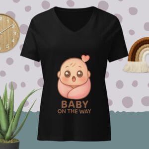 Woman V-neck with Baby On The Way